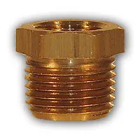 Brand New Mid-America Fittings LF110-86 Hex Bushing, 1/2 in MPT x 3/8 in FPT, 0.81 in, Brass