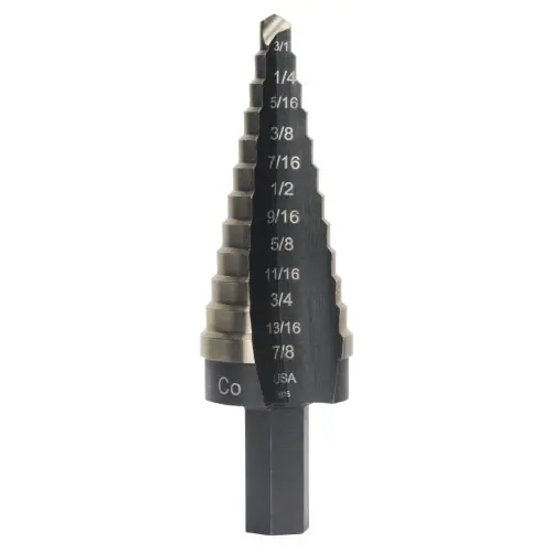 Instant Buy IRWIN UNIBIT Step Drill Bit,HSS,12 Sizes,3/16-7/8 In. UNIBIT 4