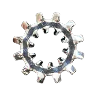 1/4" x .760/.725 Internal/External Tooth Lock Washers, Zinc Cr+3, Qty 100 Certified