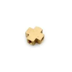Limited Offer AMC 706102-02 Pipe Cross, 1/8 in FIP x 1/8 in FIP x 1/8 in FIP x 1/8 in FIP, Brass