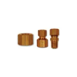 Midland Metal 261X4 MAF/USA COMP Nut, MAF/USA COMPRESSION, 1/4 Od Compression Nut Sae, MAF/USA Brass Fittings Special Discount