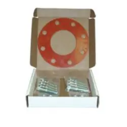 Midland Metal 988250 Bolt and Gasket Set, 6 in Nominal, 150 psi Pressure, 304 Stainless Steel/Rubber Crafted