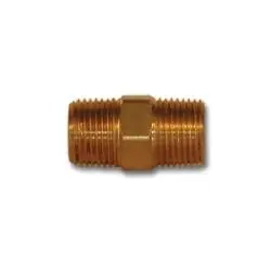 Mid-America Fittings LF122-16 Hex Nipple, 1 in MPT x 1 in MPT, 1-3/4 in, Brass Fan Favorite