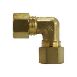 AMC 700065-04 90 deg Reducing Elbow, 1/4 in Compression x 1/4 in Compression, Brass Flash Sale