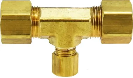 Special Discount Midland Metal 27116 Reducing Tee with Self-Align Sleeve, 1/2 in Compression x 1/2 in Compression x 1/4 in, Brass
