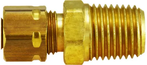 Midland Metal 26199 Connector, 5/8 in Compression x 3/4 in MPT, Brass Certified