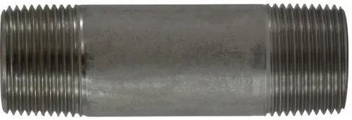 Instant Buy Midland Metal 52105 Seamless Pipe Nipple, 1 in MPT x 1 in MPT, 4 in L, Stainless Steel, SCH 80 Schedule