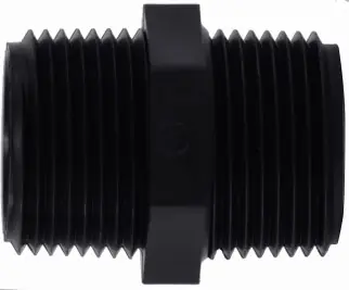 Best Price Midland Metal 28801P Hex Nipple, 4 in MPT x 4 in MPT, Polypropylene, Black