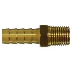 Midland Metal 201A-4D Rigid Male Adapter, Hose Barb, 1/4 x 1/2 Hose Barb To Mpt, Brass Fittings Super Sale