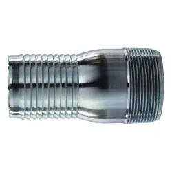 In Demand Buchanan Rubber CNT-150-SP Combination King Nipple, 1-1/2 in Hose Barbed x 1-1/2 in MPT, Steel, Zinc-Plated