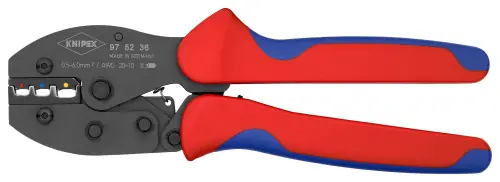 Knipex 97 52 36 Crimping Pliers For Insulated Terminals, Plug Connectors and Butt Connectors, 8 1/2" Nominal Length Free Returns