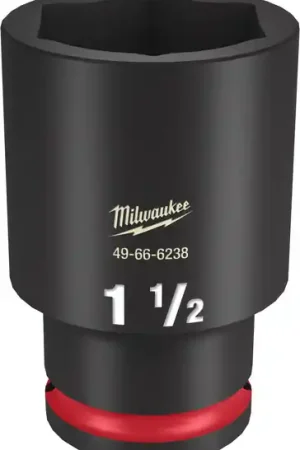 In Demand Milwaukee Tool 49-66-6238 SHOCKWAVE Impact Duty 1/2" Drive 1-1/2" Deep 6 Point Socket