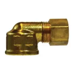 Mega Sale Midland Metal 70A-6B Female Elbow, Compression, 3/8 x 1/4 Comp 90 Elbow Tube To Fpt, Brass Fittings
