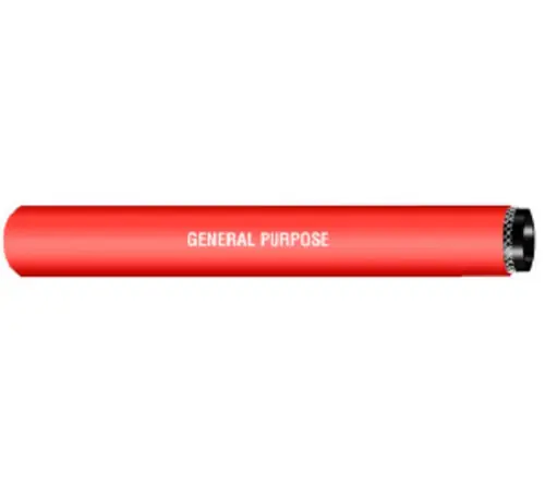 Final Sale Buchanan Rubber PREM-100-300 Premium General Purpose Non-Conductive Hose, 300 ft L, 300 psi, Nitrile Rubber Tube, Red