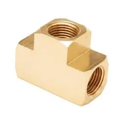 Budget Midland Metal 23700X4 MAF/USA Tee, MAF/USA PIPE, 1/4 Fpt Barstock Tee Sae, MAF/USA Brass Fittings