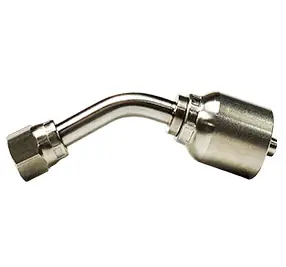 Bargain Midland Metal 43 Series SS43-04-04FJ45 45 deg Swivel Elbow, 1/4 in Hose x 7/16 in Female JIC, Stainless Steel