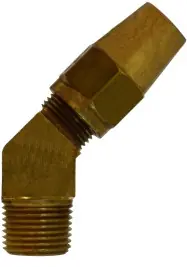 Buy Direct Midland Metal 38293 45 deg Elbow, 1/2 in Tube OD x 3/8 in MIP, Brass