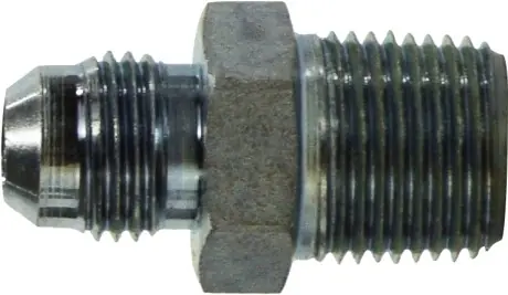 Midland Metal 240432 JIC Male Connector, Straights Steel 37 Degree JIC Flare, 7/16-20Jic x 1/8Mip Connector, Hydraulics Genuine