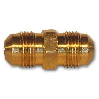 Mid-America Fittings 242X6 Union, 3/8 in SAE 45 deg Flare x 3/8 in SAE 45 deg Flare, Brass While Supplies Last