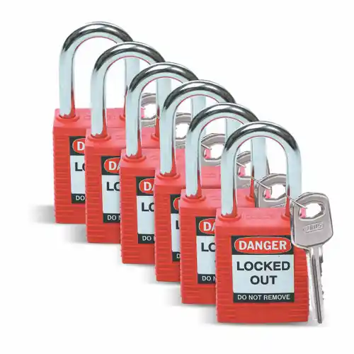 Professional Grade Brady 51339 Brady Safety Padlocks (6 EA)