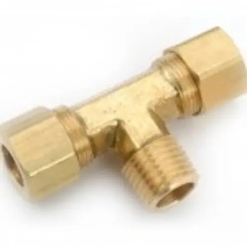 Get Yours AMC 700072-0504 Branch Tee, 5/16 in Compression x 5/16 in Compression x 1/4 in MIP, Brass