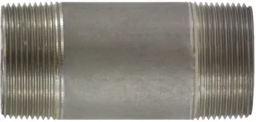 Best Choice Midland Metal 51149 Seamless Pipe Nipple, 1-1/2 in MPT x 1-1/2 in MPT, 6 in L, Stainless Steel, SCH 80 Schedule
