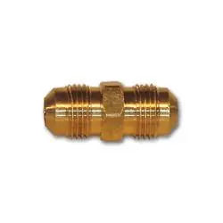 Mid-America Fittings 242X12 Union, 3/4 in SAE 45 deg Flare x 3/4 in SAE 45 deg Flare, Brass Direct From Factory