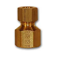 Mid-America Fittings 266X4X4 Adapter, 1/4 in Compression x 1/4 in FNPTF, Brass Same Day Shipping