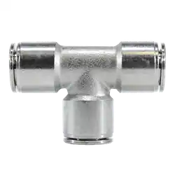 Top Pick Midland Metal 20614NIC Union Tee with Nickel Collet, 12 mm Push to Connect x 12 mm Push to Connect Push to Connect