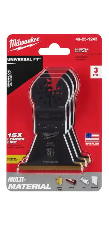Direct From Factory Milwaukee Tool 49-25-1243 2-1/2 Bi-Metal Multi-Material Universal Fit Oscillating Multi-Tool Blade (3 PK)