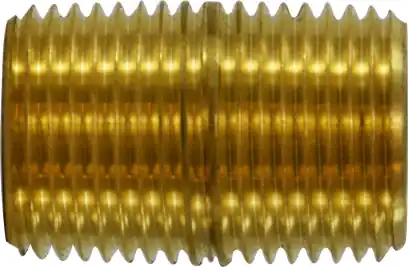 Reduced Price AMC 706112-06 Nipple, 3/8 in MPT x 3/8 in MPT, Close, Brass