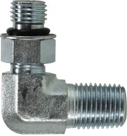 In Demand Midland Metal 6806NWO86 90 deg Elbow, 3/4 in Male ORB x 3/8 in MNPT, Steel