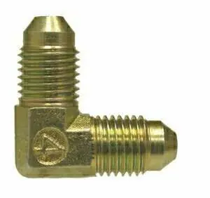 Midland Metal 250033 90 deg Union Elbow, 3/16 in 37 deg JIC Flared x 3/16 in 37 deg JIC Flared, Steel Fresh Stock