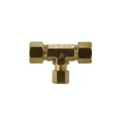 AMC 700084-101006 Reducing Tee, 5/8 in Compression x 5/8 in Compression x 3/8 in Compression, Brass Fresh Stock