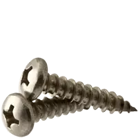 Buy Online 12 x 1/2" Self-Tapping Screws, Phillips Pan Head, Type A, 18-8 Stainless Steel, Full Thread, Qty 500