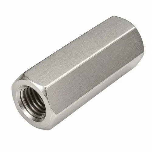 Clearance 5/16"-18 x W 7/16" x L 1" Hex Coupling Nuts, 18-8 Stainless Steel, Qty 100