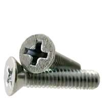 Professional Grade 1/4"-28 x 1/2" Machine Screws, Phillips Flat Head, Zinc Cr+3, Full Thread, Qty 100