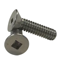 10-24 x 1" Machine Screws, Square Drive Flat Head, 18-8 Stainless Steel A2, Full Thread, Qty 1000 Flash Sale