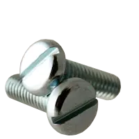 Buy Today 1/4"-20 x 2" Machine Screws, Slotted Pan Head, Zinc Cr+3, Full Thread, Qty 100