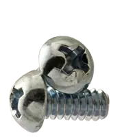 12-24 x 3/8" Machine Screws, Phillips Round Head, Zinc Cr+3, Full Thread, Qty 100 Express Delivery