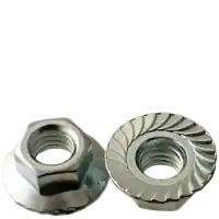 Mega Sale 10-24 Hex Flange Nuts, Serrated, Case Hardened, Zinc Cr+3, Coarse (UNC), Qty 100