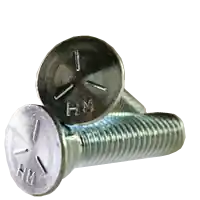 1/2"-13 x 1 1/4" Plow Bolts, 3 Head, Grade 5, Zinc Cr+3, Full Thread, Qty 50 Must Have