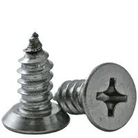 Affordable 4-24 x 1/4" Self-Tapping Screws, Undercut Phillips Flat Head, Type AB, 18-8 Stainless Steel, Full Thread, Qty 1000