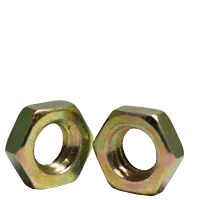 1"-14 Hex Jam Nuts, Grade A, A563, Zinc-Yellow Cr+6, Fine (UNF), Low Carbon Steel, Qty 25 Last Chance