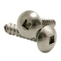 10 x 1" Self-Tapping Screws, Square Drive Truss Head, Type A, 18-8 Stainless Steel A2, Full Thread, Qty 500 Limited Offer