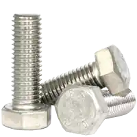 M8-1.25 x 16 mm Hex Cap Screws, 18-8 Stainless Steel A2, Full Thread, Coarse (UNC), DIN 933, Qty 100 Time-Limited