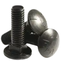 Reduced Price 1/4"-20 x 1 3/4" Carriage Bolts, Grade 5, Plain Finish, Full Thread, Coarse (UNC), Qty 100