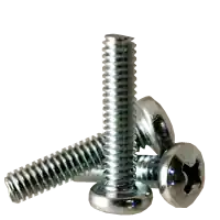 Premium 3-48 x 3/16" Machine Screws, Phillips Pan Head, Zinc Cr+3, Full Thread, Qty 100