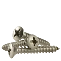 12 x 5/8" Self-Tapping Screws, Phillips Oval Head, Type A, 18-8 Stainless Steel, Full Thread, Qty 500 Reduced Price