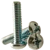 New Arrival 10-24 x 1 1/4" Machine Screws, Phillips/Slotted Combo Round Head, Zinc Cr+3, Full Thread, Qty 100